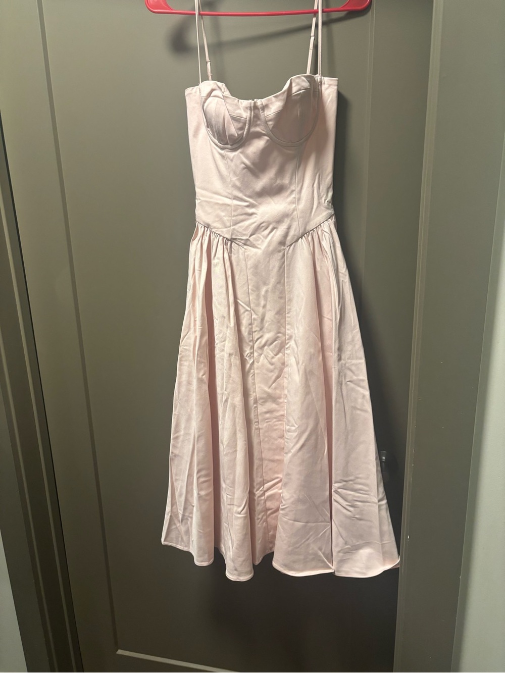 House of CB Samaria Pale Pink Midi Dress - Picture 3 of 5